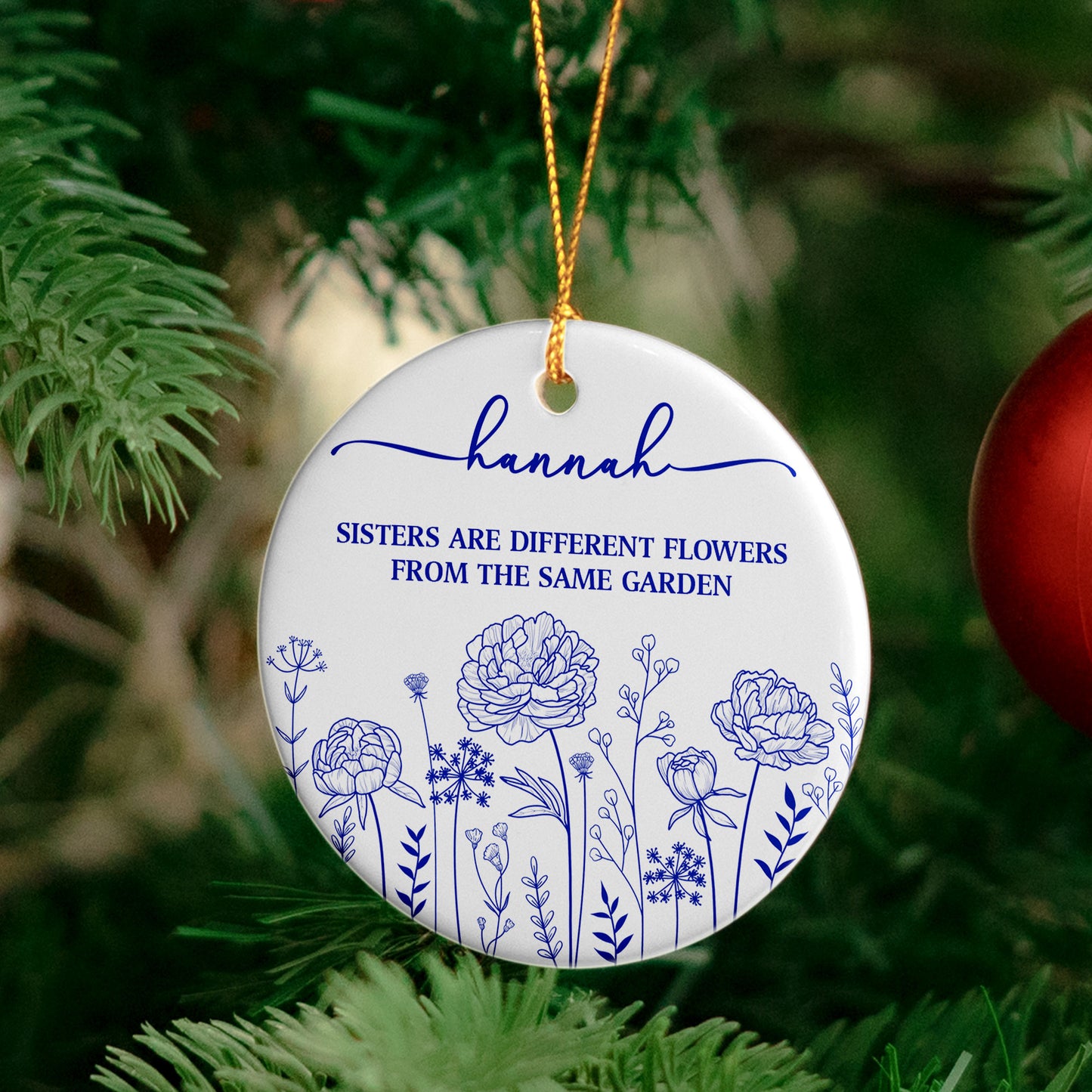 If Besties Were Flowers I'd Pick You - Personalized Ceramic Ornament