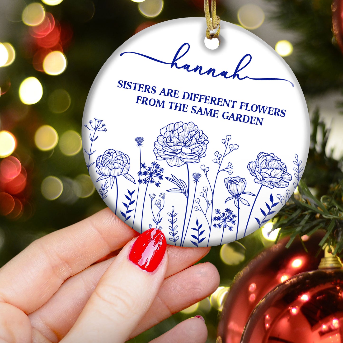 If Besties Were Flowers I'd Pick You - Personalized Ceramic Ornament