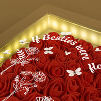 If Besties Were Flowers I'd Pick You - Personalized Flower Shadow Box With LED Light