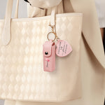 If Besties Were Flowers I'd Pick You Light Ver - Personalized Leather Lipstick Case With Mirror Keychain