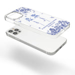 If Besties Were Flowers I'd Pick You - Toile De Jouy Custom Birth Flower - Personalized Clear Phone Case