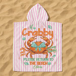 If Crabby Please Return To The Beach - Personalized Beach Towel