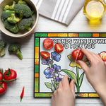 If Friends Were Flowers I'd Pick You - Personalized Glass Cutting Board