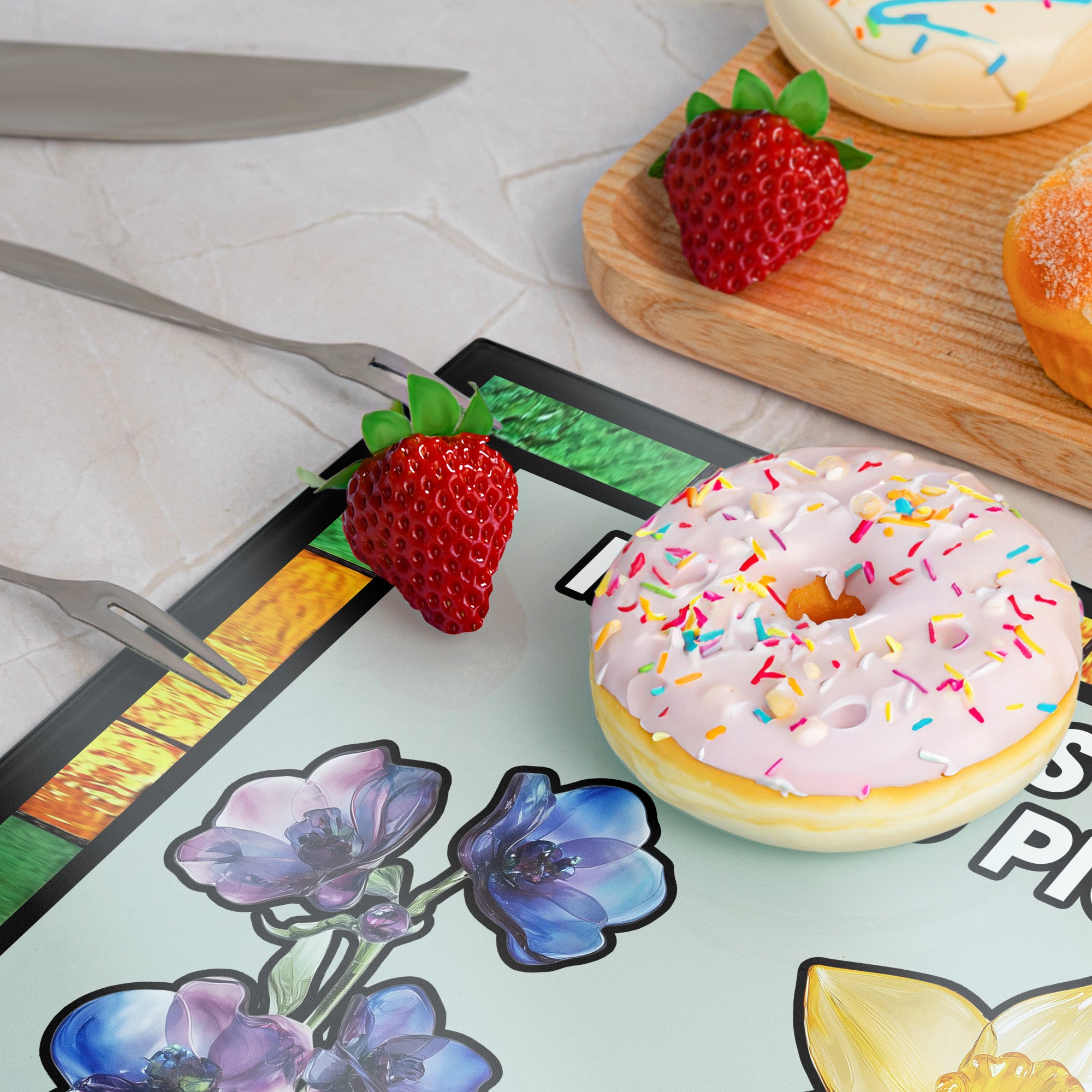 If Friends Were Flowers I'd Pick You - Personalized Glass Cutting Board