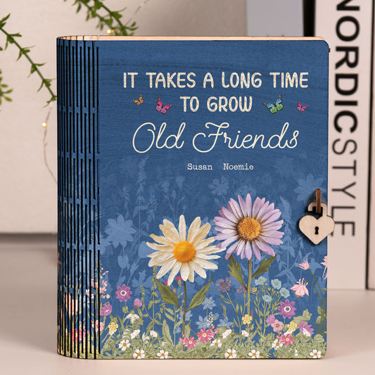 If Friends Were Flowers I'd Pick You - Personalized Wooden Book Box