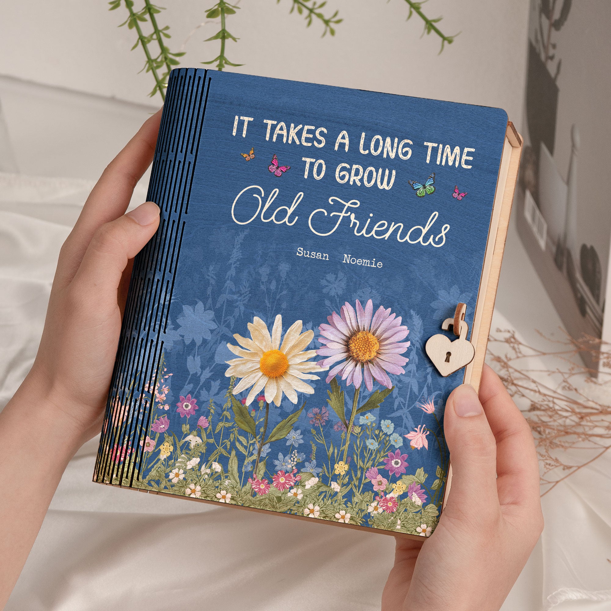 If Friends Were Flowers I'd Pick You - Personalized Wooden Book Box