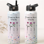 Flowers Bottle If Friends Were Flowers - Personalized Stainless Steel Water Bottle