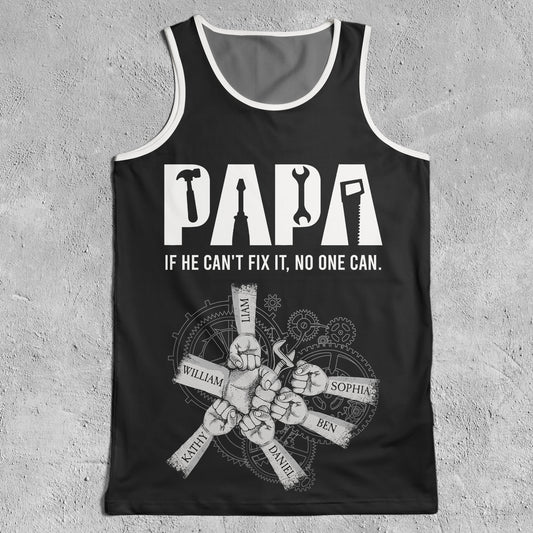 If He Can't Fix It No One Can - Custom Tank Top For Men