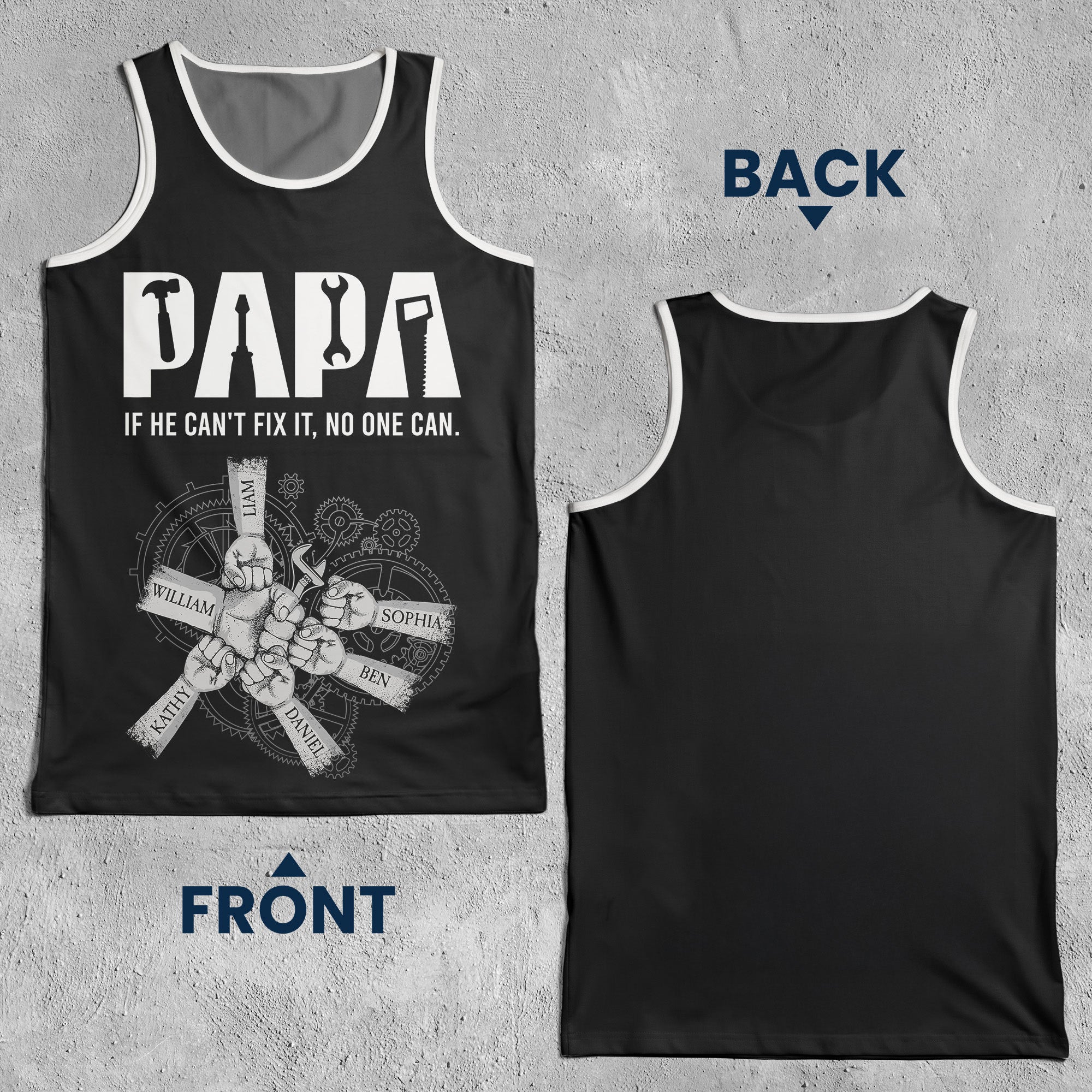 If He Can't Fix It No One Can - Custom Tank Top For Men