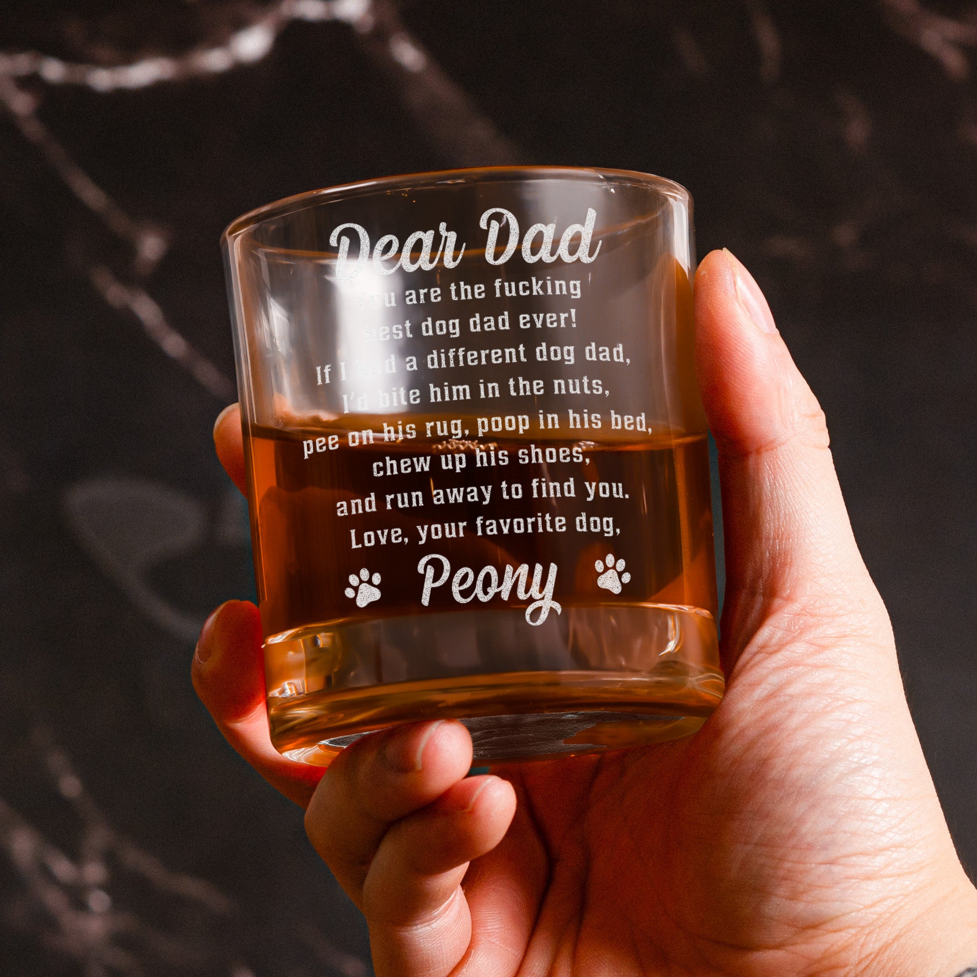 If I Had A Different Dog Dad - Personalized Whiskey Glass With Photo