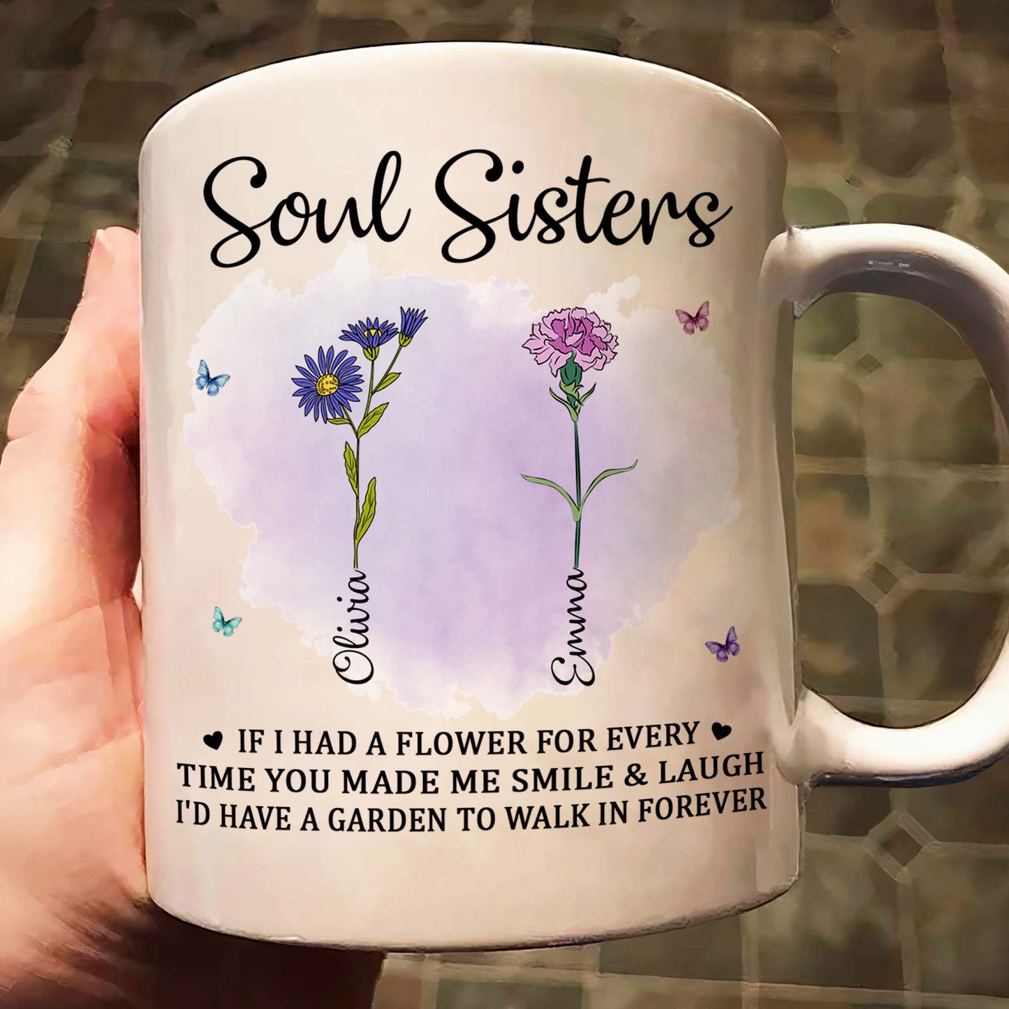 If I Had A Flower For Every Time You Made Me Smile - Personalized Mug