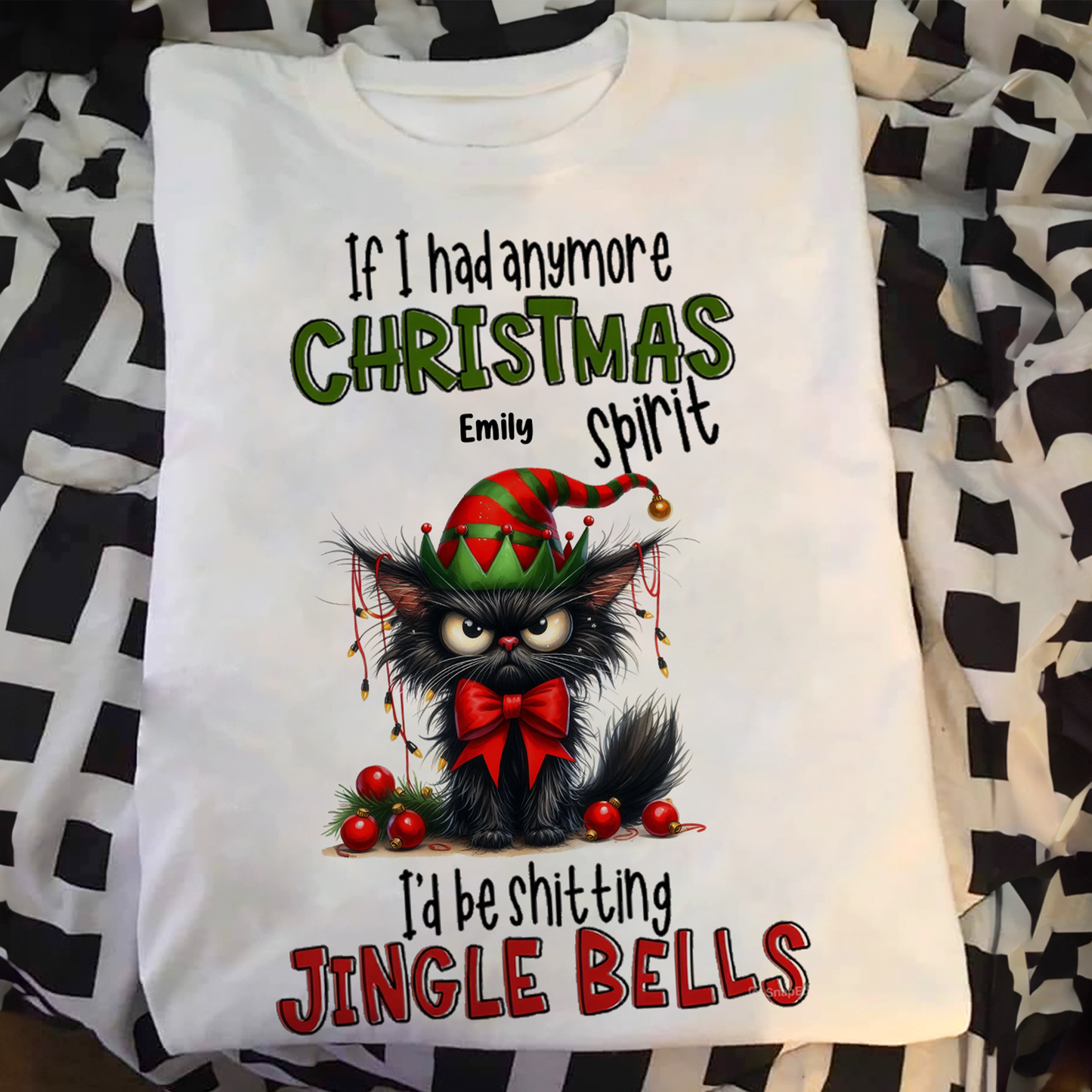 If I Had Anymore Christmas Spirit - Personalized Shirt