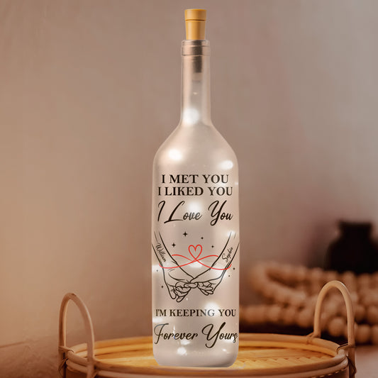If I Had My Life To Live Over Again I’d Find You Sooner And Love You Longer - Personalized Bottle Lamp