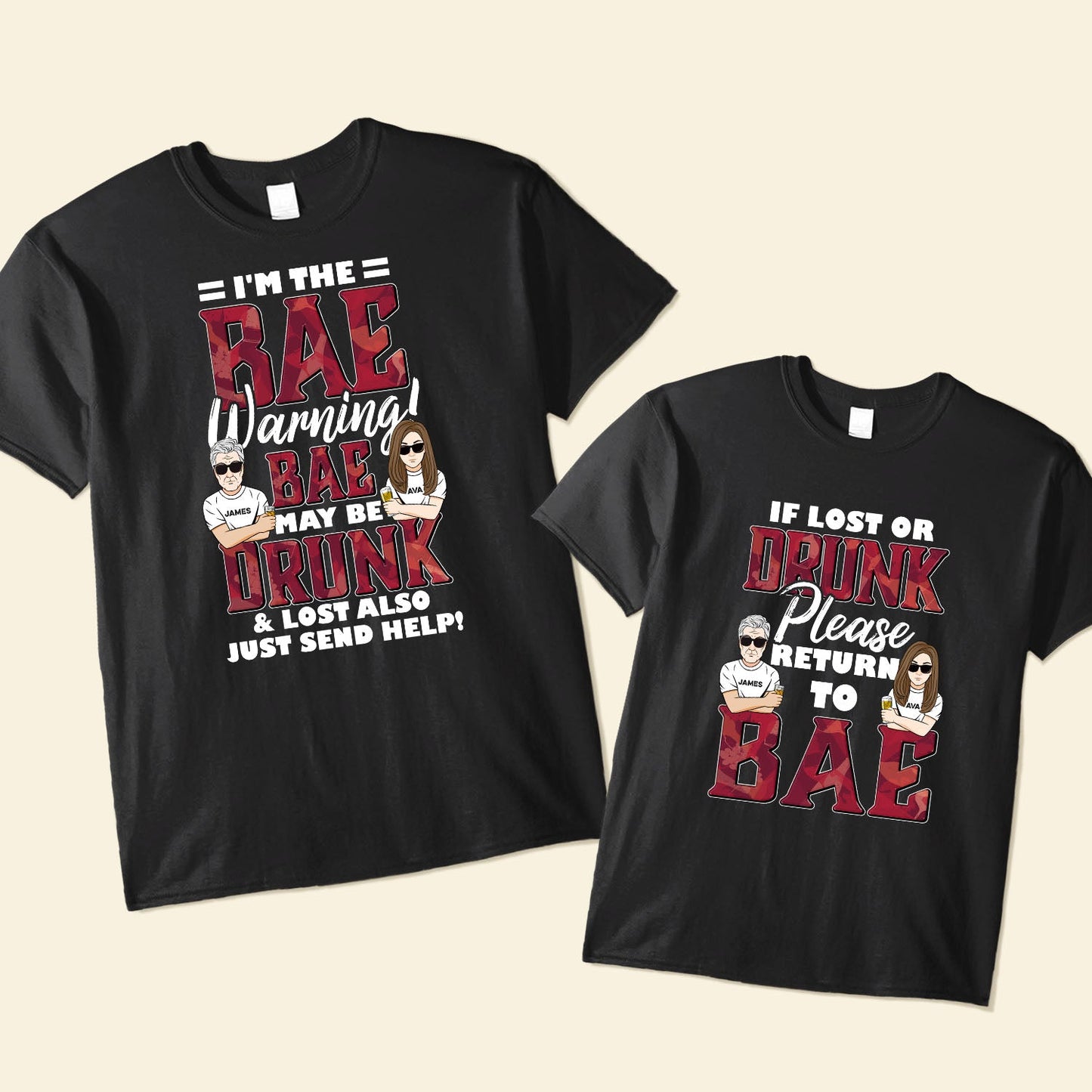 drunk couple shirts