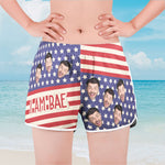 If Lost Return To Bae I Am Bae - Personalized Photo Couple Beach Shorts