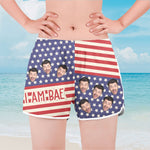 If Lost Return To Bae I Am Bae - Personalized Photo Couple Beach Shorts