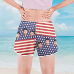 If Lost Return To Bae I Am Bae - Personalized Photo Couple Beach Shorts