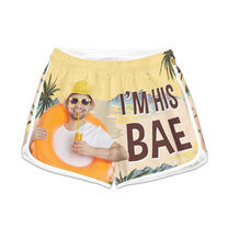If Lost Return To Bae - Personalized Photo Couple Beach Shorts