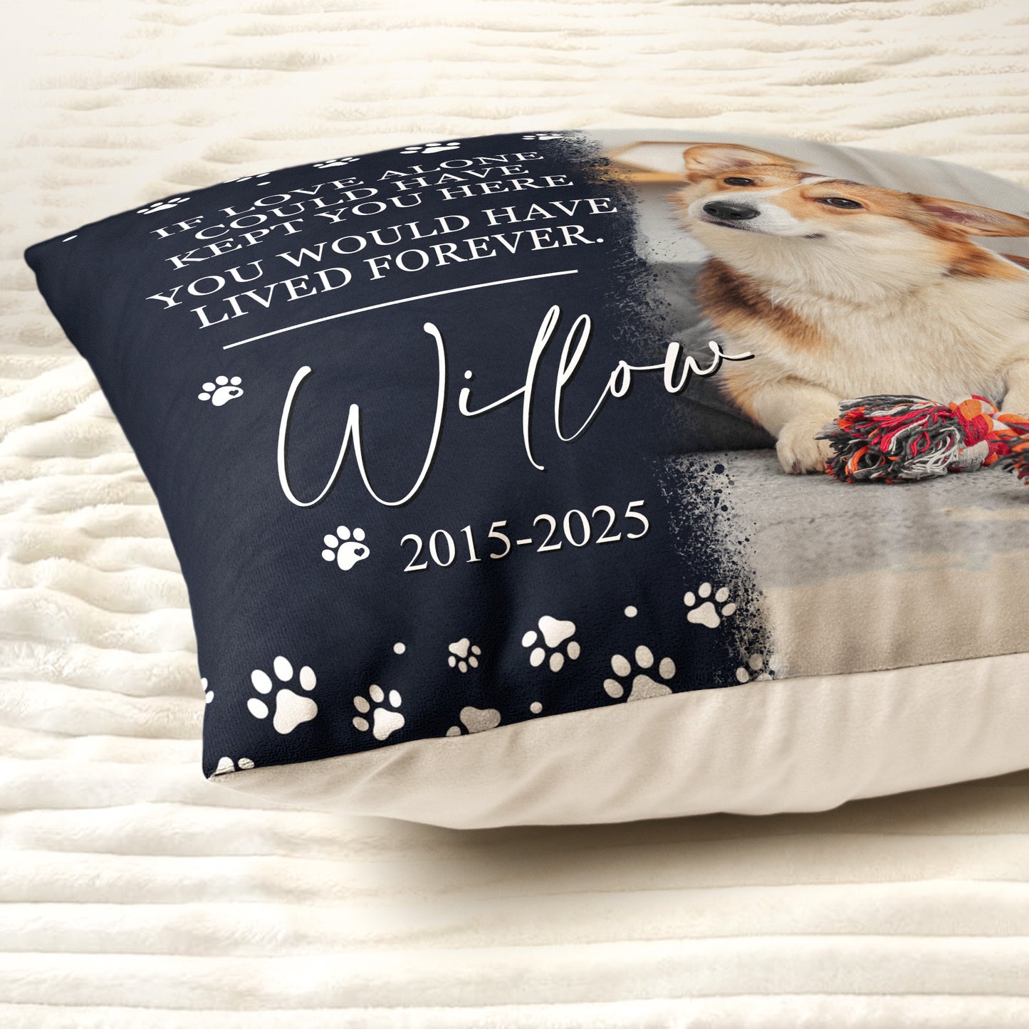 If Love Alone Could Have Kept You Pet Loss - Personalized Photo Pillow (Insert Included)