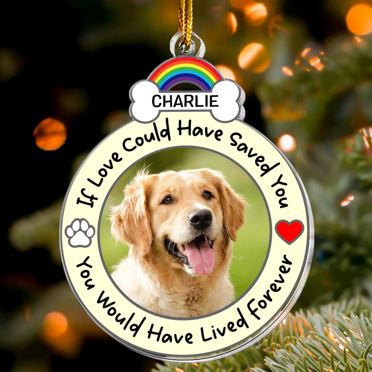 If Love Could Have Saved You Christmas Ornament - Personalized Acrylic Photo Ornament