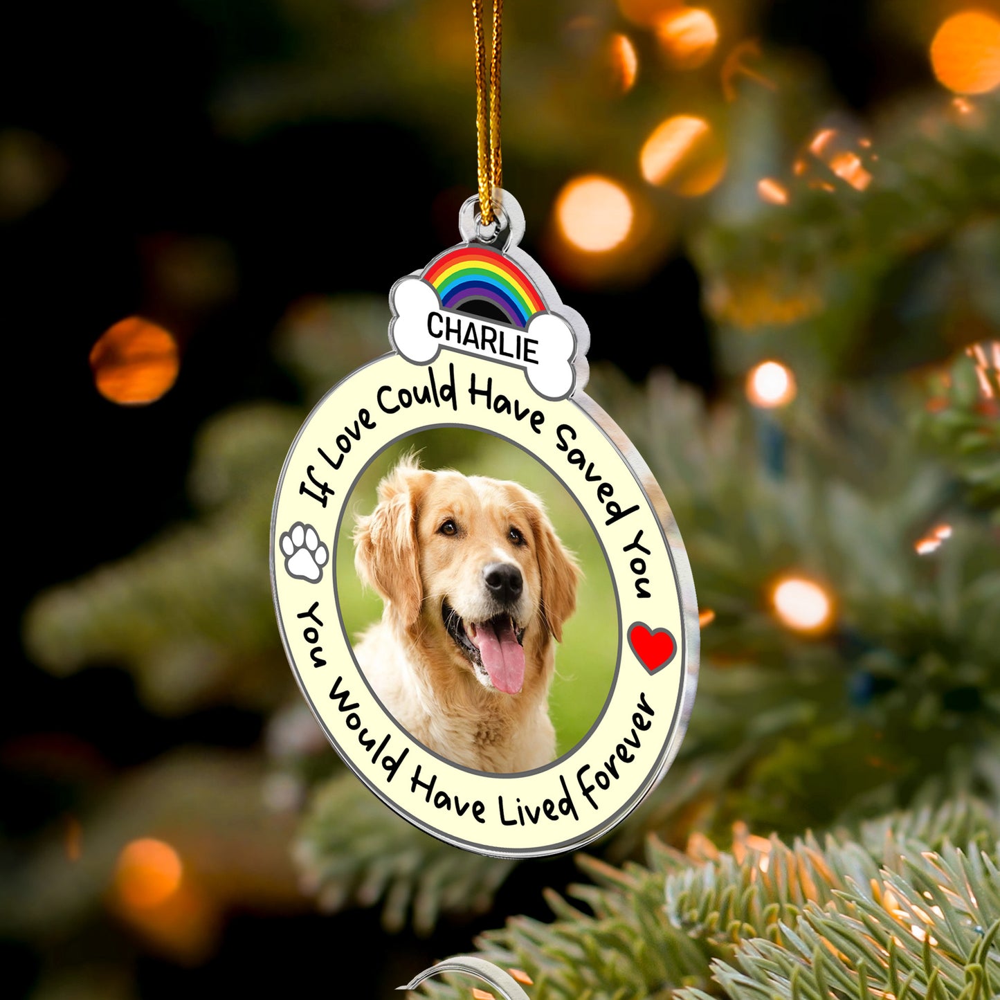 If Love Could Have Saved You Christmas Ornament - Personalized Acrylic Photo Ornament