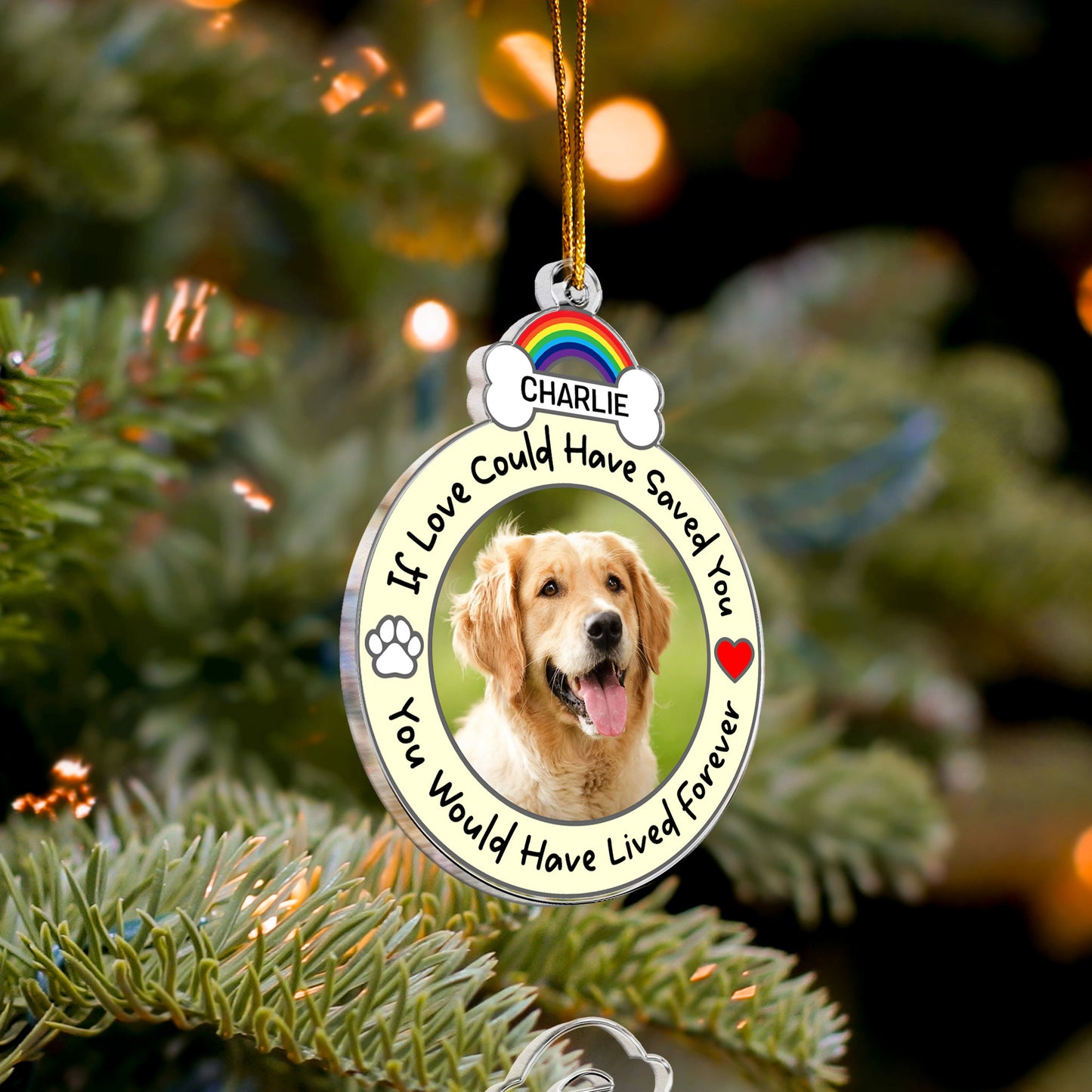 If Love Could Have Saved You Christmas Ornament - Personalized Acrylic Photo Ornament