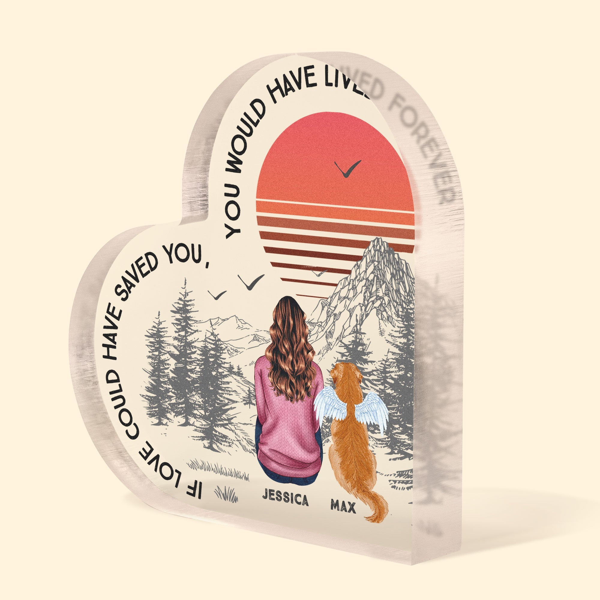 If Love Could Have Saved You - Personalized Heart Acrylic Plaque