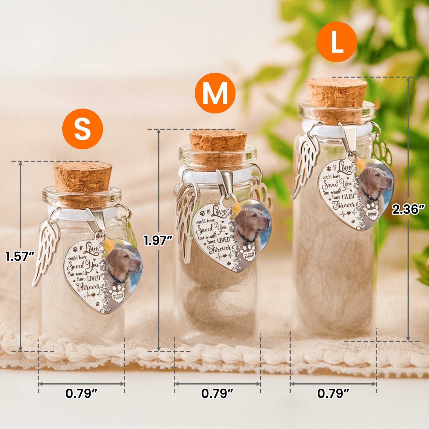 If Love Could Save You - Personalized Photo Pet Fur Memorial Jar