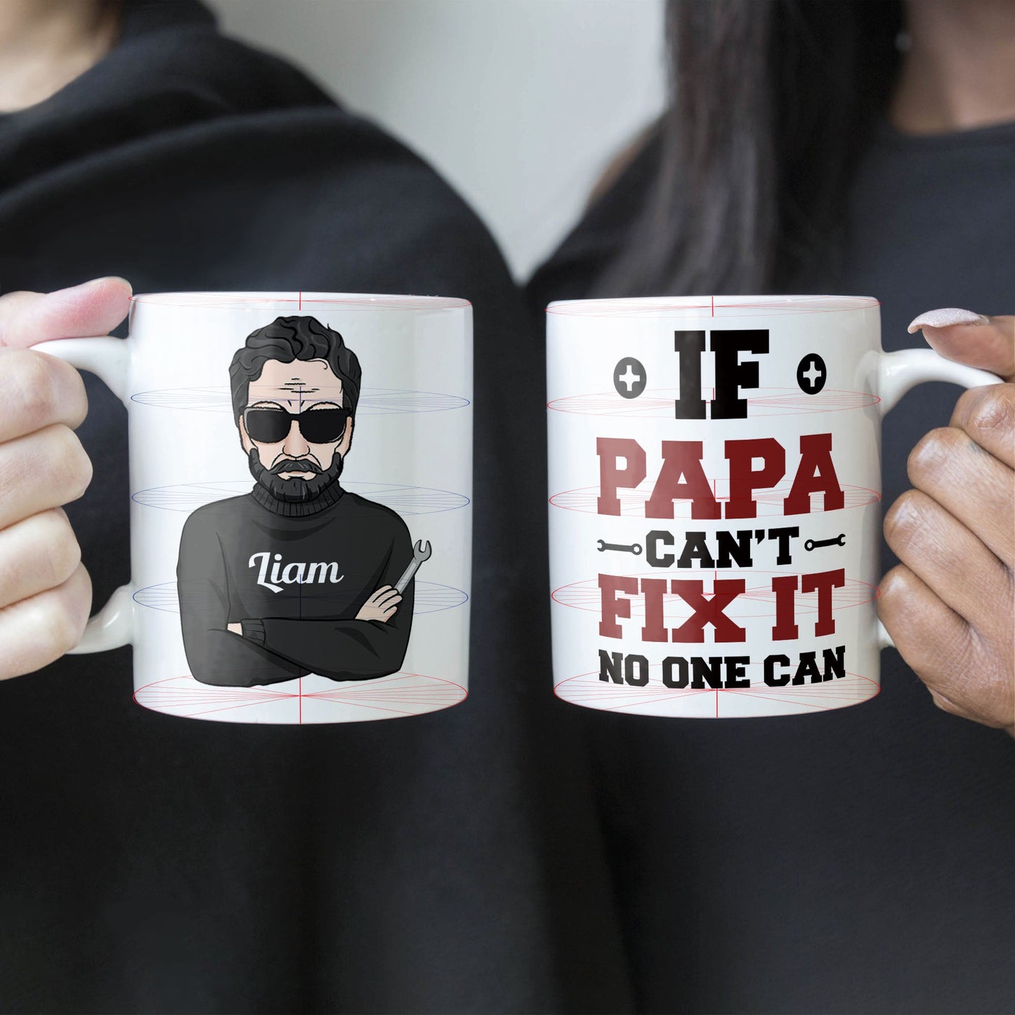 If Papa Can't Fix It No One Can - Personalized Mug - Christmas & Birthday Gift For Papa, Dad, Father, Daddy