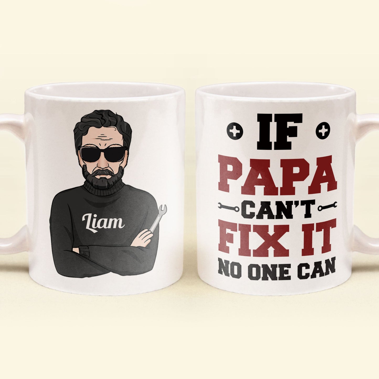 If Papa Can't Fix It No One Can - Personalized Mug - Christmas & Birthday Gift For Papa, Dad, Father, Daddy