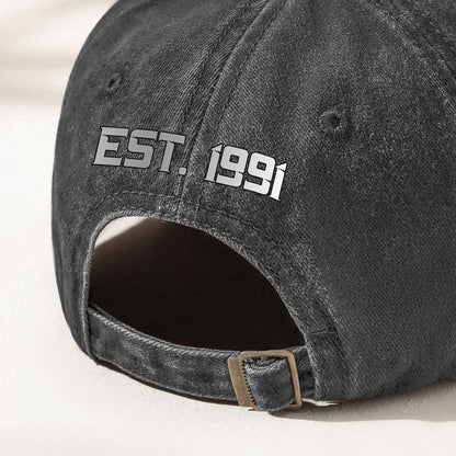 If Papa Can't Fix It No One Can - Personalized Distressed Denim Cap