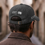 If Papa Can't Fix It No One Can - Personalized Distressed Denim Cap
