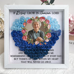 If Roses Grow In Heaven - Personalized Photo Flower Shadow Box