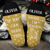 If You Can Read This I&#39;m Reading - Personalized Crew Socks