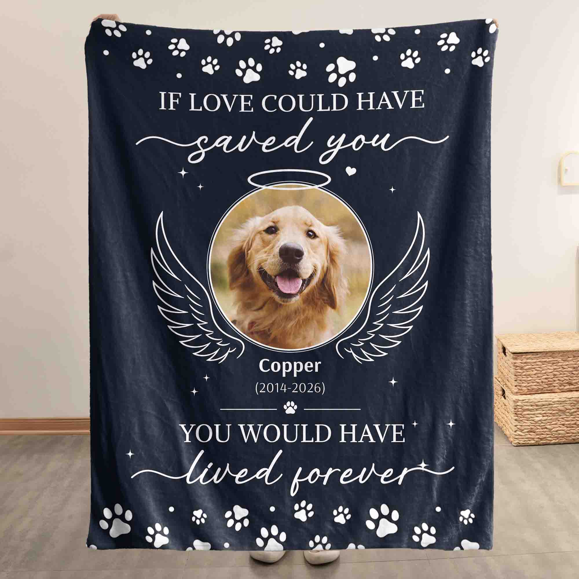If-Love-Could-Have-Saved-You-Pet-Memorial-Sympathy-Gifts-Personalized-Blanket-1