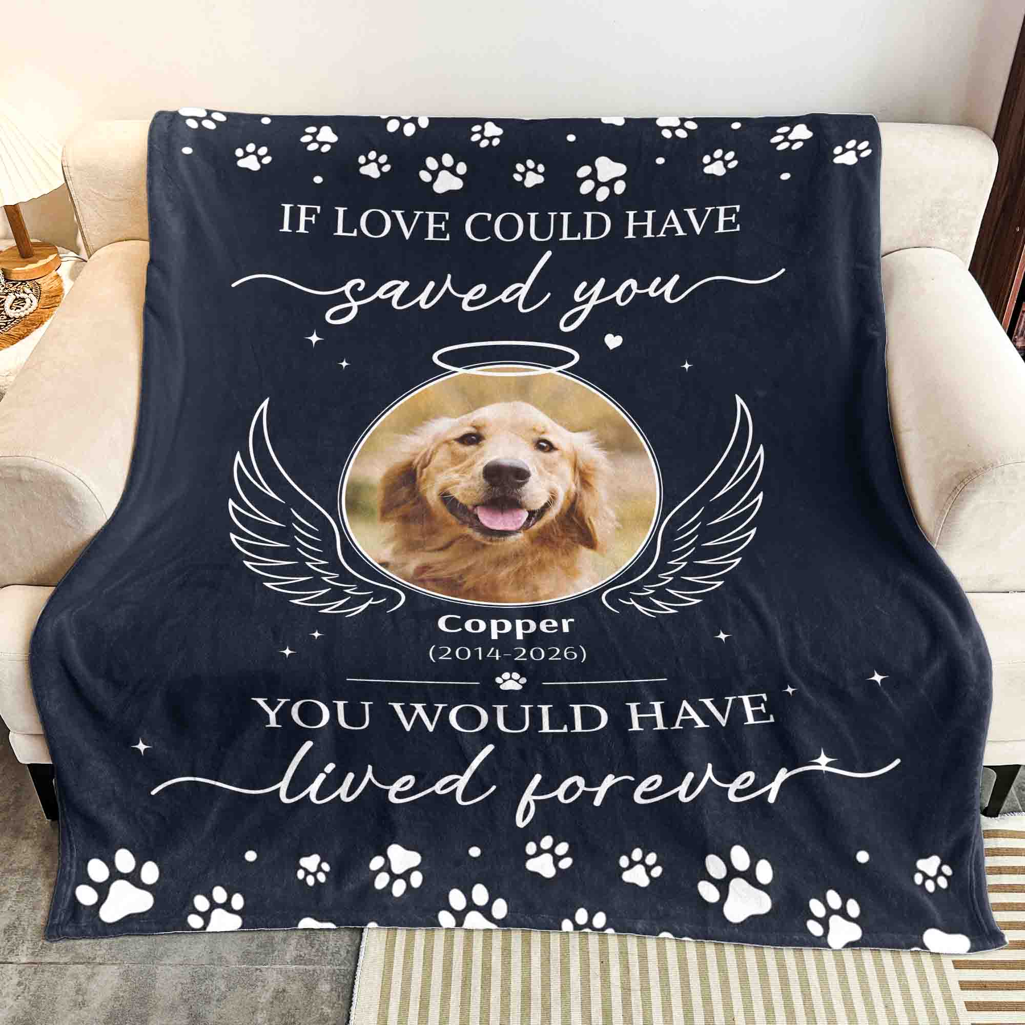 If-Love-Could-Have-Saved-You-Pet-Memorial-Sympathy-Gifts-Personalized-Blanket-3
