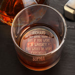If You Were Whiskey You Would Be Very Expensive - Personalized Engraved Whiskey Glass