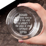 If You Were Whiskey You Would Be Very Expensive - Personalized Engraved Whiskey Glass
