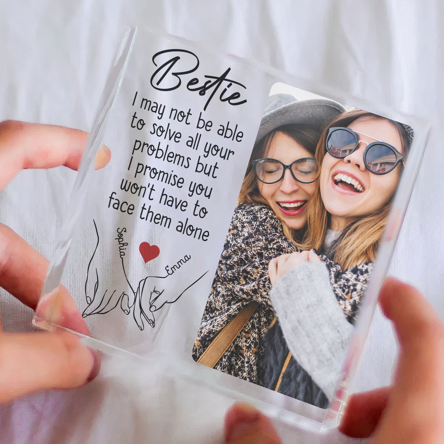 I'll Be There Bestie Promise - Personalized Acrylic Photo Plaque
