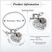 I'll Carry You With Me - Personalized Photo Heart Bracelet