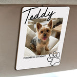 I'll Carry You With Me Until I See You Again Pet Loss - Personalized Wooden Photo Visor Clip