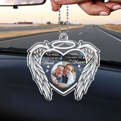 I'll Hold You In My Heart Forever - Personalized Photo Rear View Mirror Accessory