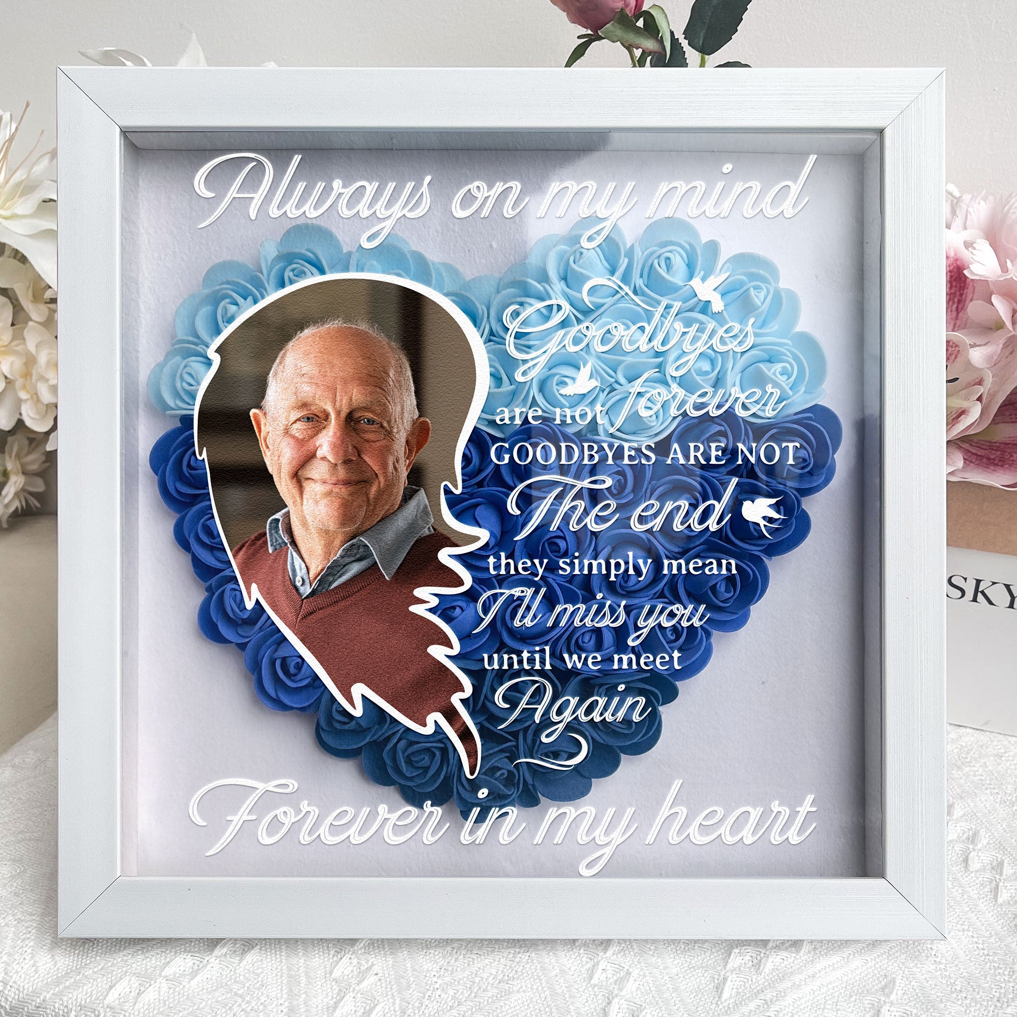 Personalized Photo Memorial Heart Acrylic Plaque, In Loving Memory