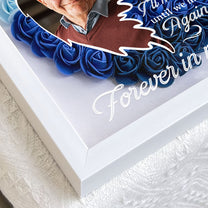 I'll Miss You Until We Meet Again - Personalized Photo Flower Shadow Box