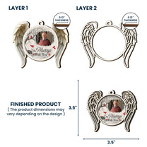 I'm Always With You 2 Layers Christmas Ornament - Personalized Wooden Photo Ornament