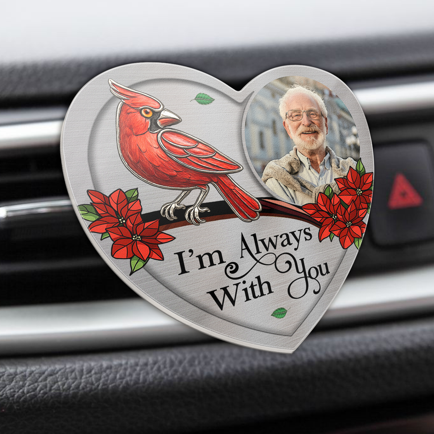 I'm Always With You Memorial Car Accessories - Personalized Photo Acrylic Car Vent Clip
