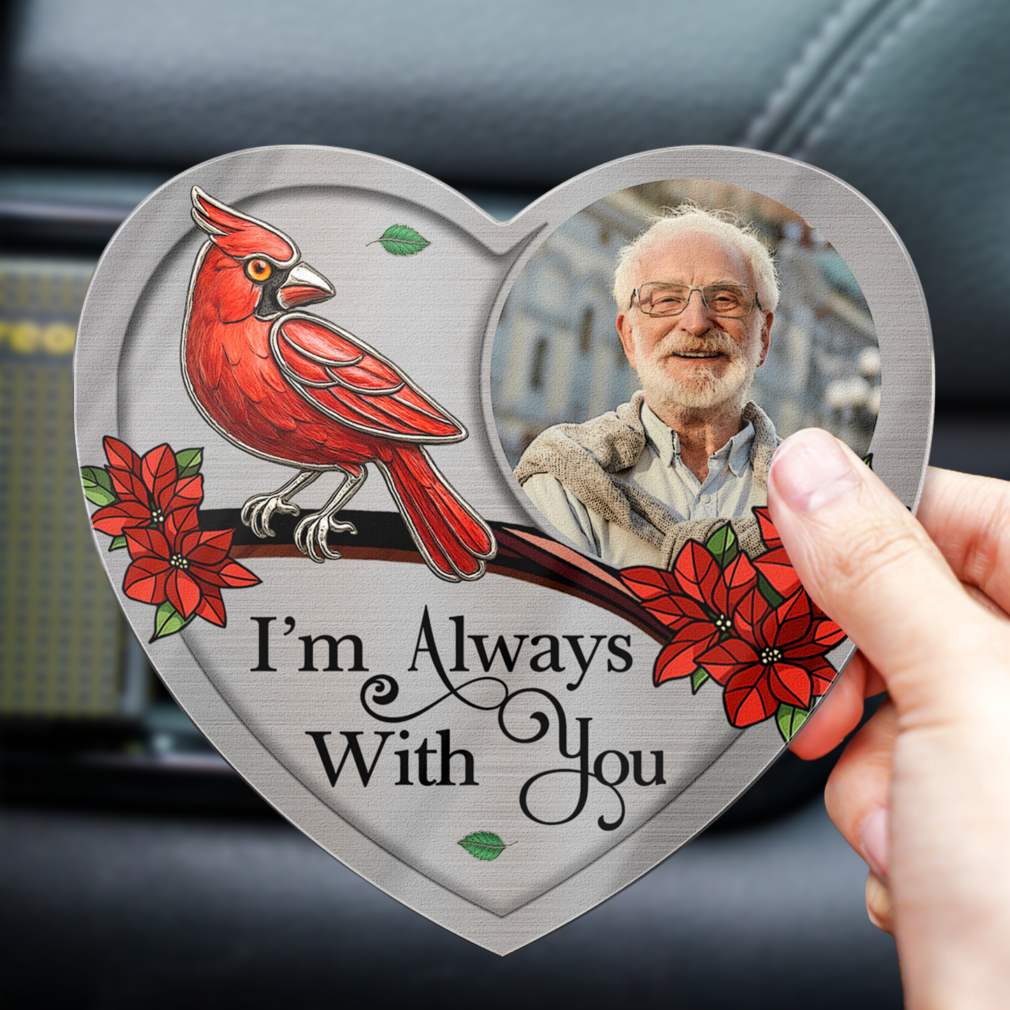 I'm Always With You Memorial Car Accessories - Personalized Photo Acrylic Car Vent Clip