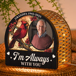 I'm Always With You Memorial Gift - Personalized Photo Lantern Night Light