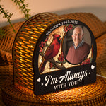 I'm Always With You Memorial Gift - Personalized Photo Lantern Night Light