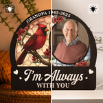 I'm Always With You Memorial Gift - Personalized Photo Lantern Night Light